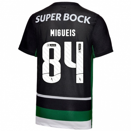 Kandiny Herren Pedro Miguéis #84 Schwarz Weiß Grün Heimtrikot Trikot 2024/25 T-Shirt