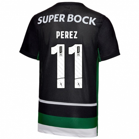 Kandiny Herren Brenda Pérez #11 Schwarz Weiß Grün Heimtrikot Trikot 2024/25 T-Shirt