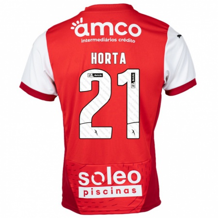 Kandiny Herren Ricardo Horta #21 Rot Weiß Heimtrikot Trikot 2024/25 T-Shirt