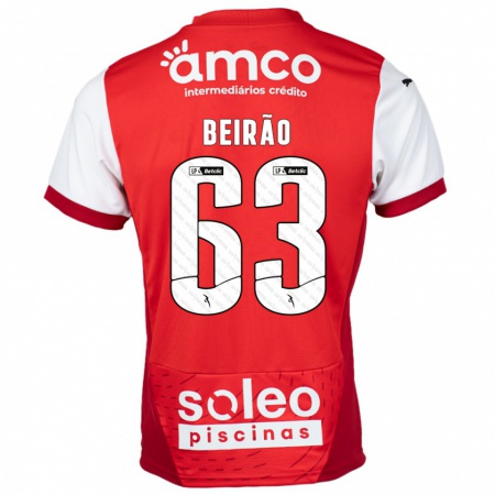 Kandiny Herren Rodrigo Beirão #63 Rot Weiß Heimtrikot Trikot 2024/25 T-Shirt