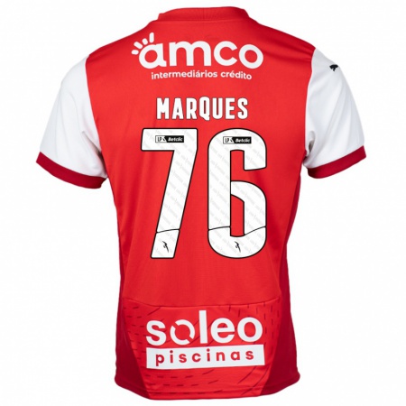 Kandiny Herren Tomás Marques #76 Rot Weiß Heimtrikot Trikot 2024/25 T-Shirt