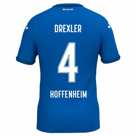 Kandiny Herren Tim Drexler #4 Königsblau Heimtrikot Trikot 2024/25 T-Shirt