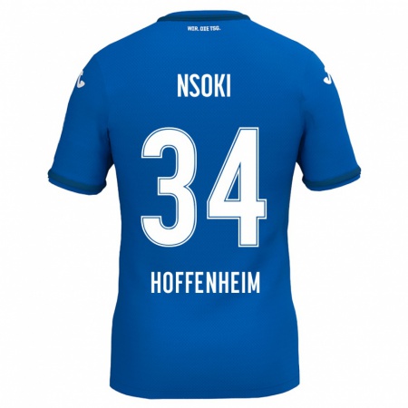 Kandiny Herren Stanley Nsoki #34 Königsblau Heimtrikot Trikot 2024/25 T-Shirt