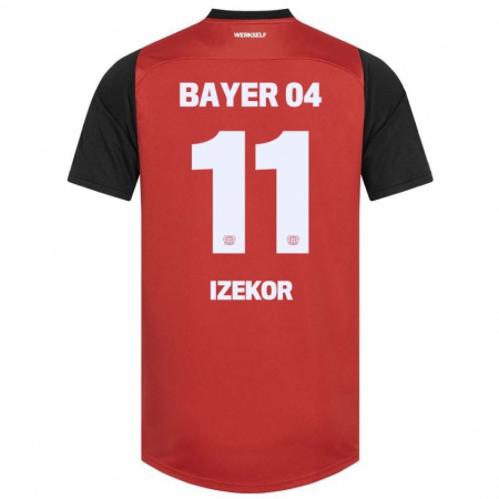 Kandiny Herren Ken Izekor #11 Rot Schwarz Heimtrikot Trikot 2024/25 T-Shirt