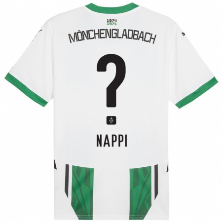 Kandiny Herren Johann Deumi-Nappi #0 Weiß Grün Heimtrikot Trikot 2024/25 T-Shirt