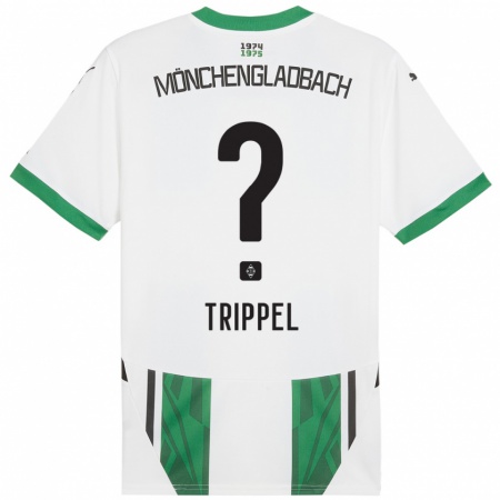 Kandiny Herren Marcello Trippel #0 Weiß Grün Heimtrikot Trikot 2024/25 T-Shirt