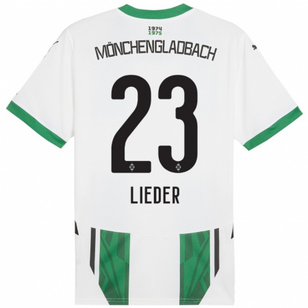 Kandiny Herren Michel Lieder #23 Weiß Grün Heimtrikot Trikot 2024/25 T-Shirt