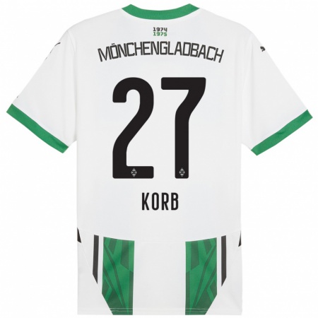 Kandiny Herren Julian Korb #27 Weiß Grün Heimtrikot Trikot 2024/25 T-Shirt