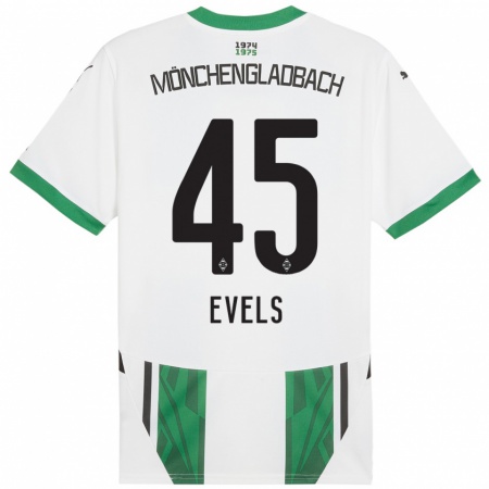 Kandiny Herren Emily Evels #45 Weiß Grün Heimtrikot Trikot 2024/25 T-Shirt