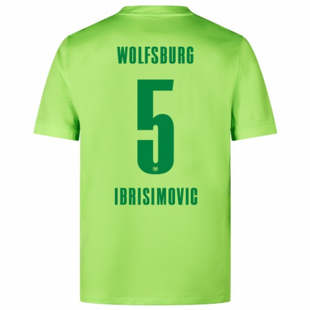 Kandiny Herren Amar Ibrisimovic #5 Fluoreszierendes Grün Heimtrikot Trikot 2024/25 T-Shirt