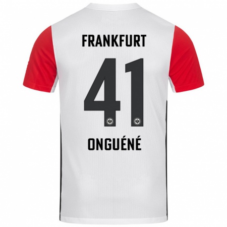 Kandiny Herren Jérôme Onguéné #41 Weiß Rot Heimtrikot Trikot 2024/25 T-Shirt