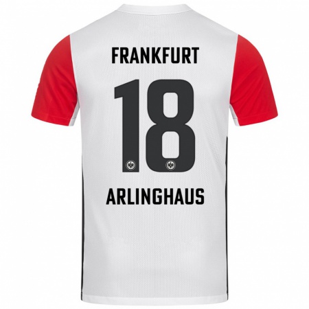 Kandiny Herren Max Arlinghaus #18 Weiß Rot Heimtrikot Trikot 2024/25 T-Shirt