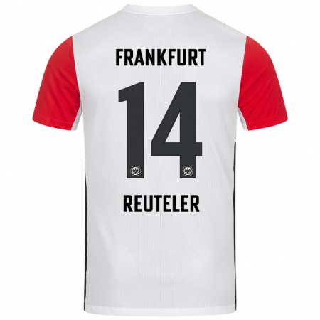 Kandiny Herren Géraldine Reuteler #14 Weiß Rot Heimtrikot Trikot 2024/25 T-Shirt