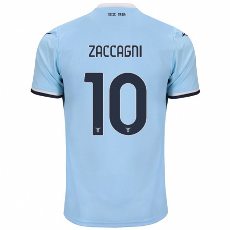 Kandiny Herren Mattia Zaccagni #10 Blau Heimtrikot Trikot 2024/25 T-Shirt