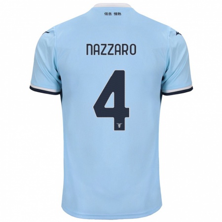 Kandiny Herren Marco Nazzaro #4 Blau Heimtrikot Trikot 2024/25 T-Shirt