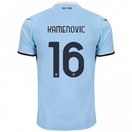 Kandiny Herren Dimitrije Kamenović #16 Blau Heimtrikot Trikot 2024/25 T-Shirt