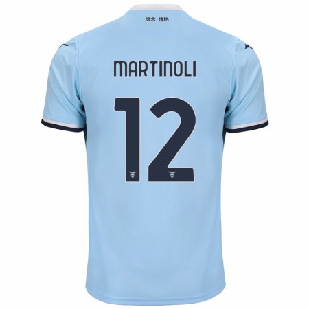 Kandiny Herren Elettra Martinoli #12 Blau Heimtrikot Trikot 2024/25 T-Shirt