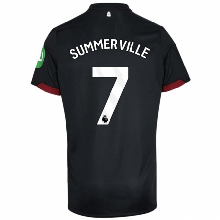 Kandiny Herren Crysencio Summerville #7 Schwarz Weiß Auswärtstrikot Trikot 2024/25 T-Shirt