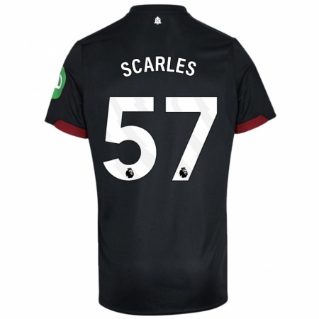 Kandiny Herren Oliver Scarles #57 Schwarz Weiß Auswärtstrikot Trikot 2024/25 T-Shirt