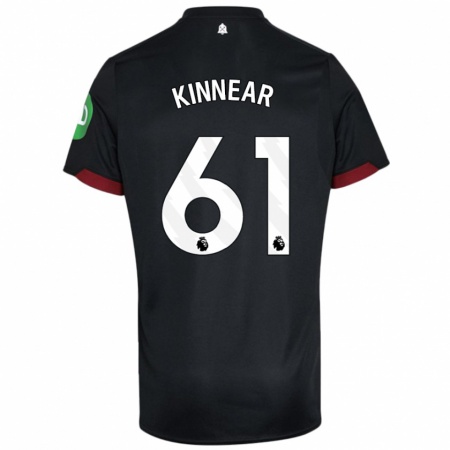 Kandiny Herren Brian Kinnear #61 Schwarz Weiß Auswärtstrikot Trikot 2024/25 T-Shirt