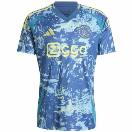 Kandiny Herren Roos Van Der Veen #3 Grau Blau Gelb Auswärtstrikot Trikot 2024/25 T-Shirt