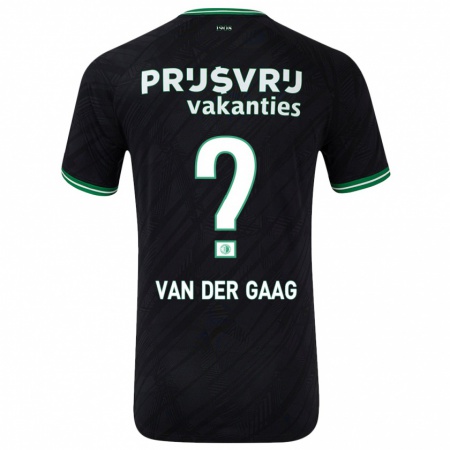 Kandiny Herren Bo Van Der Gaag #0 Schwarz Grün Auswärtstrikot Trikot 2024/25 T-Shirt