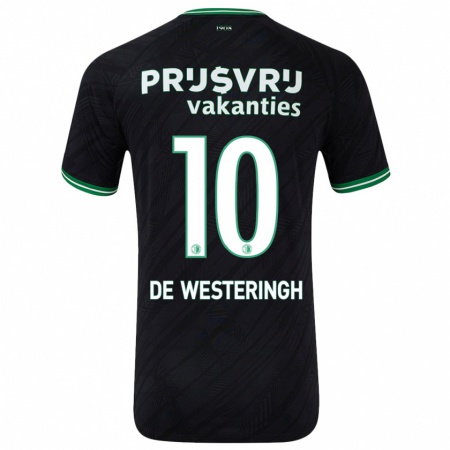 Kandiny Herren Kirsten Van De Westeringh #10 Schwarz Grün Auswärtstrikot Trikot 2024/25 T-Shirt