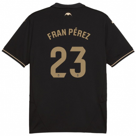 Kandiny Herren Fran Pérez #23 Schwarz Auswärtstrikot Trikot 2024/25 T-Shirt