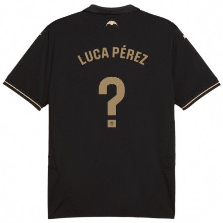 Kandiny Herren Simón Luca Pérez #0 Schwarz Auswärtstrikot Trikot 2024/25 T-Shirt