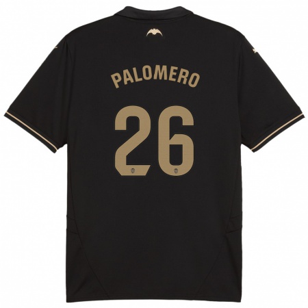 Kandiny Herren Marc Palomero #26 Schwarz Auswärtstrikot Trikot 2024/25 T-Shirt