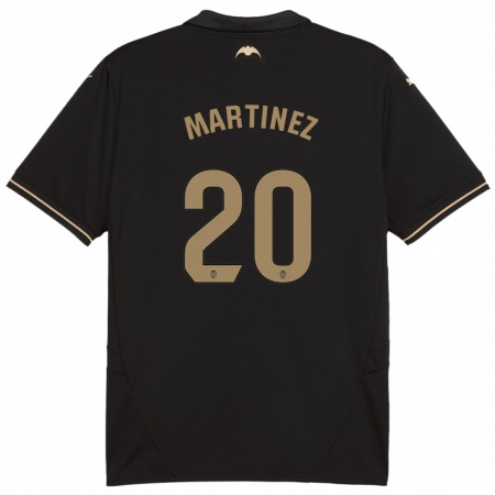 Kandiny Herren Asun Martínez #20 Schwarz Auswärtstrikot Trikot 2024/25 T-Shirt