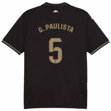 Kandiny Herren Gabriel Paulista #5 Schwarz Auswärtstrikot Trikot 2024/25 T-Shirt