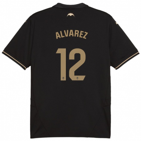 Kandiny Herren Sofia Alvarez #12 Schwarz Auswärtstrikot Trikot 2024/25 T-Shirt