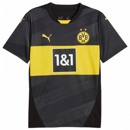 Kandiny Herren Babis Drakas #26 Schwarz Gelb Auswärtstrikot Trikot 2024/25 T-Shirt