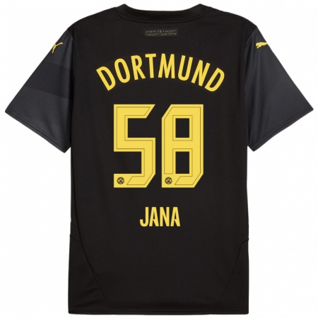 Kandiny Herren Nordberg Jana #58 Schwarz Gelb Auswärtstrikot Trikot 2024/25 T-Shirt