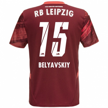 Kandiny Herren David Belyavskiy #15 Burgunderrot Auswärtstrikot Trikot 2024/25 T-Shirt