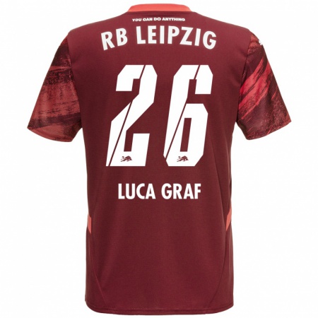 Kandiny Herren Luca Marie Graf #26 Burgunderrot Auswärtstrikot Trikot 2024/25 T-Shirt