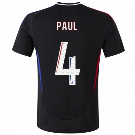 Kandiny Herren Paul Akouokou #4 Schwarz Auswärtstrikot Trikot 2024/25 T-Shirt