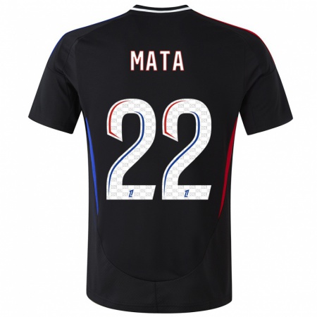 Kandiny Herren Clinton Mata #22 Schwarz Auswärtstrikot Trikot 2024/25 T-Shirt