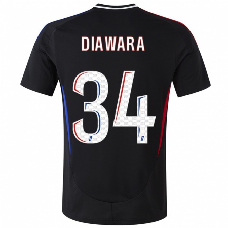 Kandiny Herren Mahamadou Diawara #34 Schwarz Auswärtstrikot Trikot 2024/25 T-Shirt