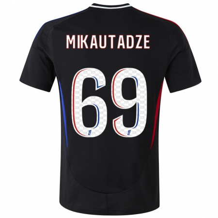 Kandiny Herren Georges Mikautadze #69 Schwarz Auswärtstrikot Trikot 2024/25 T-Shirt