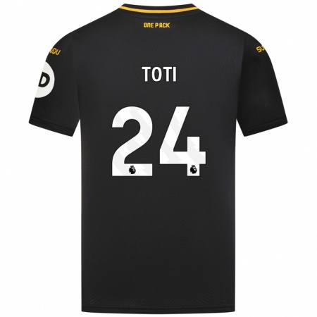 Kandiny Herren Toti #24 Schwarz Auswärtstrikot Trikot 2024/25 T-Shirt