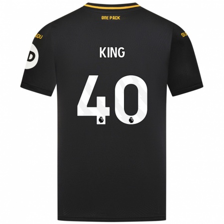 Kandiny Herren Tom King #40 Schwarz Auswärtstrikot Trikot 2024/25 T-Shirt