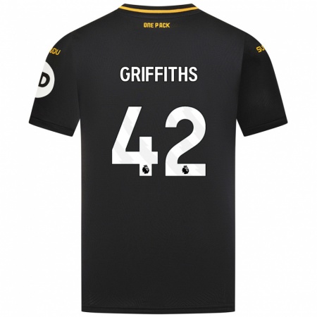 Kandiny Herren Harvey Griffiths #42 Schwarz Auswärtstrikot Trikot 2024/25 T-Shirt