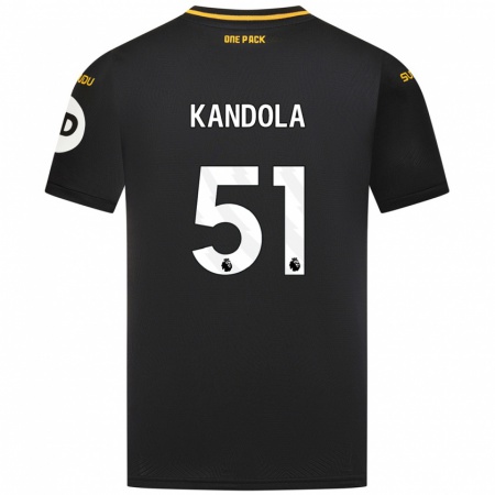 Kandiny Herren Kam Kandola #51 Schwarz Auswärtstrikot Trikot 2024/25 T-Shirt