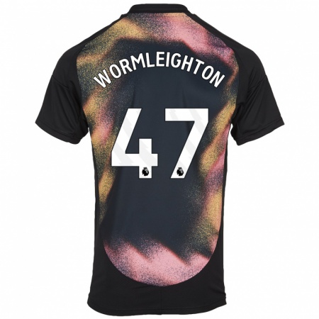 Kandiny Herren Joe Wormleighton #47 Schwarz Weiß Auswärtstrikot Trikot 2024/25 T-Shirt