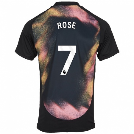 Kandiny Herren Deanne Rose #7 Schwarz Weiß Auswärtstrikot Trikot 2024/25 T-Shirt