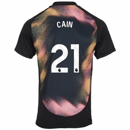 Kandiny Herren Hannah Cain #21 Schwarz Weiß Auswärtstrikot Trikot 2024/25 T-Shirt