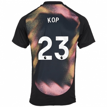 Kandiny Herren Lize Kop #23 Schwarz Weiß Auswärtstrikot Trikot 2024/25 T-Shirt