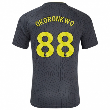 Kandiny Herren Francis Okoronkwo #88 Schwarz Gelb Auswärtstrikot Trikot 2024/25 T-Shirt